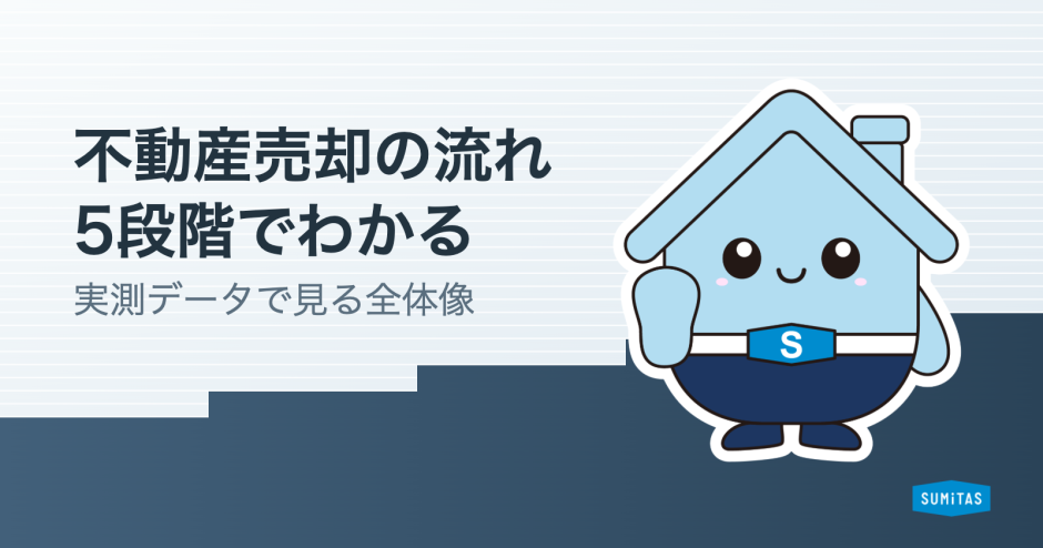 不動産売却の流れ。5段階の全体像と、実測データでわかる「時間がかかる区間」